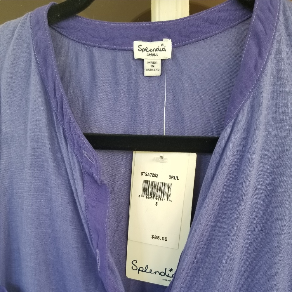 NWT - Anthropologie - Purple Button Down Tank - Picture 4 of 7
